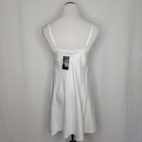 INC International Concepts Lace & Satin Short Nightgown Washed White NWT Small - Picture 9 of 11